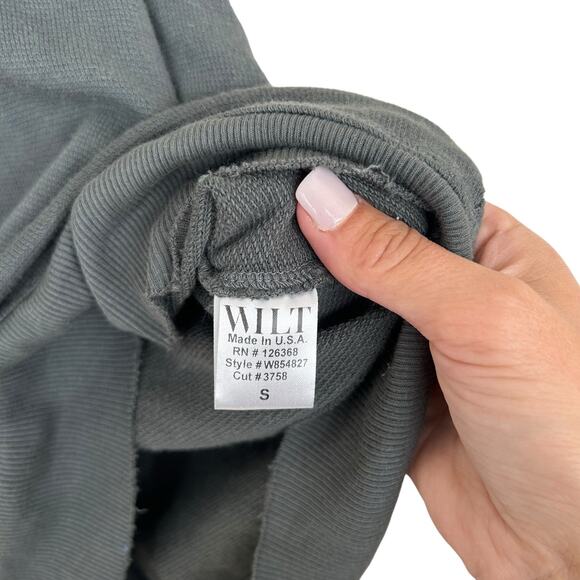 Wilt Green Ruffle Cold Shoulder Long Sleeve Shirt Sz S - Picture 4 of 8